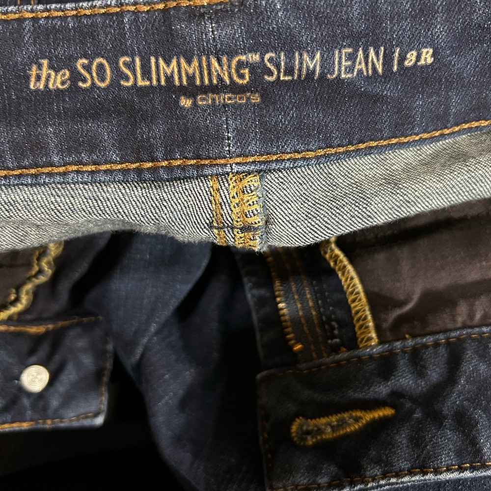 Chico's Navy Slim Jeans for Women plus